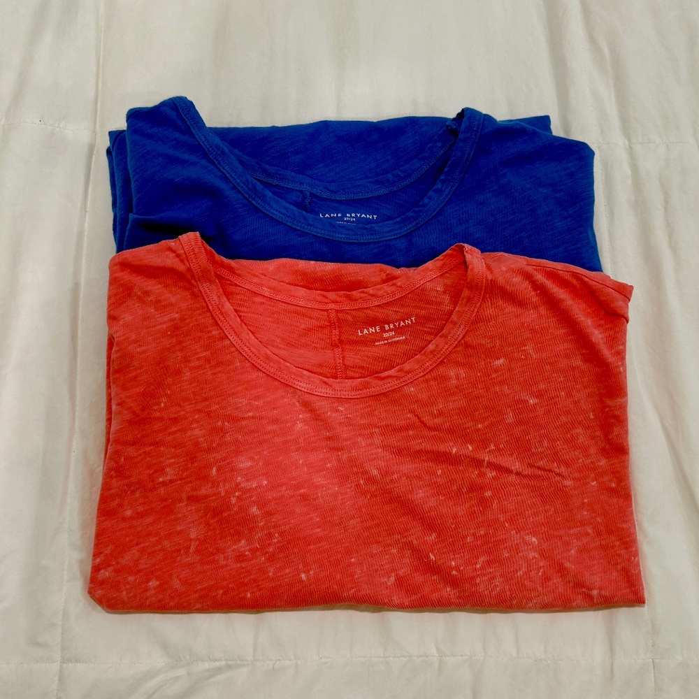 Lane Bryant Crew Neck SS T-Shirts